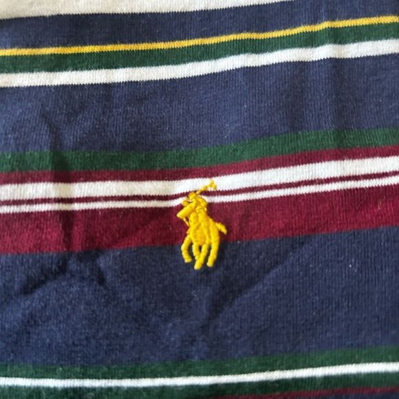 Polo Ralph Lauren Men's French Navy Stripe Custom Slim Fit Crew-Neck T-Shirt - Picture 4 of 5